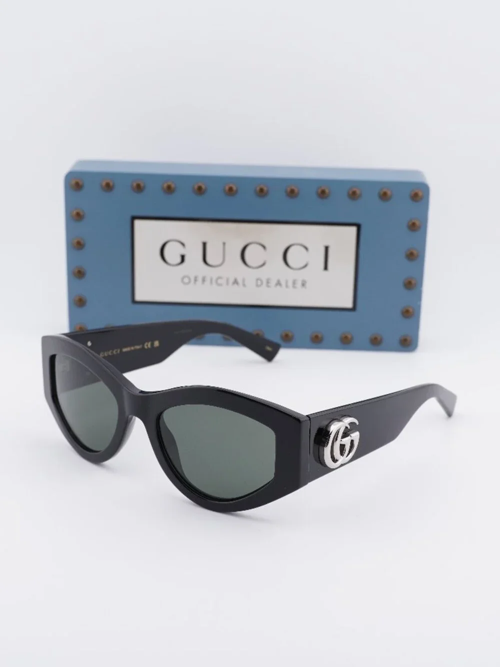 Gucci GG1951S 001 Cat Eye Sunglasses - Black/Grey